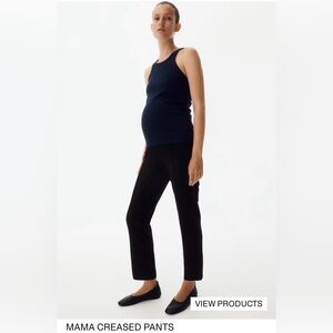 H&M- Mama Creased Black Pants- maternity pants